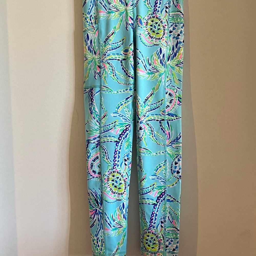 Lilly Pulitzer Aqua and Pink Patterned Pants